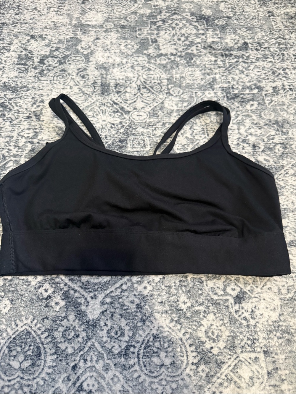 all in motion Black Seamless Double-Strap Sports Bralette